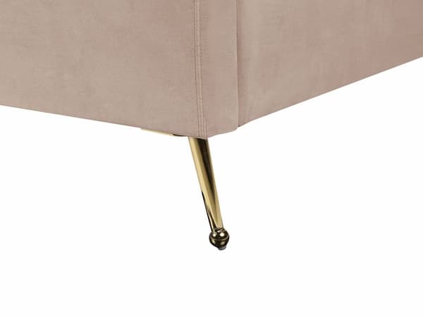 Parisänky ruskeanharmaa samettiverhoilu 180 x 200 cm tikattu pääty USB-portti moderni glamour