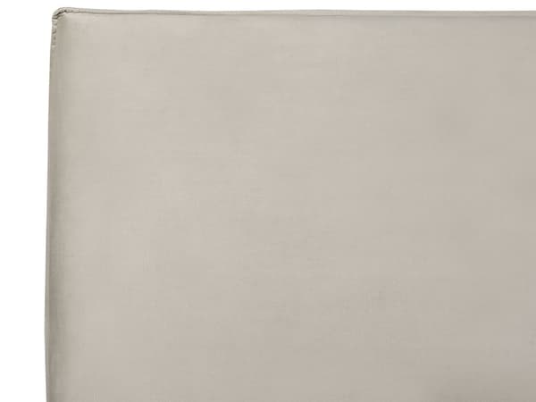 Förvaringssäng Taupe Sammetsklädsel Dubbelsäng 160 x 200 cm Stor Klassisk Huvudgavel Förvaringsfunktion Träribbor Sovrum Gästrum