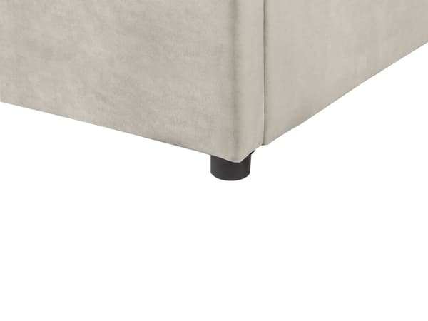 Förvaringssäng Taupe Sammetsklädsel Dubbelsäng 160 x 200 cm Stor Klassisk Huvudgavel Förvaringsfunktion Träribbor Sovrum Gästrum