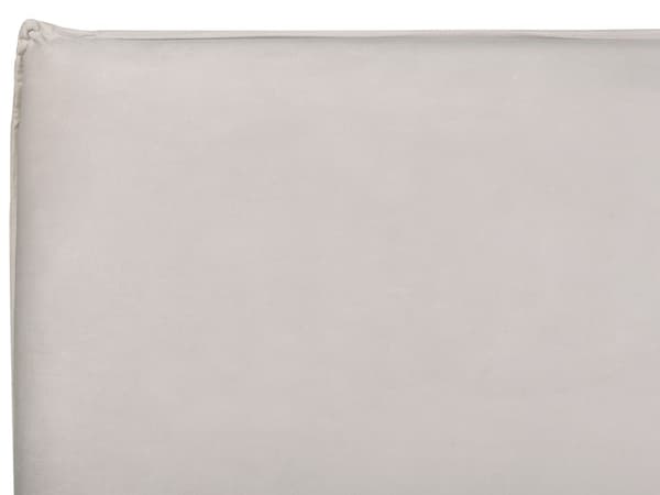 Förvaringssäng Off-White Sammetsklädsel Dubbelsäng 180 x 200 cm Stor Klassisk Huvudgavel Förvaringsfunktion Träribbor Sovrum Gästrum