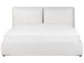 Miniatyrbild 5 av 11: Dubbelsäng Schäslong Off-White Sammet 160x200 cm Stoppad Ram Mjuk Förvaring Mysig Sovrum Modern