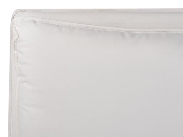 Dubbelsäng Schäslong Off-White Sammet 160x200 cm Stoppad Ram Mjuk Förvaring Mysig Sovrum Modern