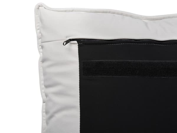 Dubbelsäng Schäslong Off-White Sammet 160x200 cm Stoppad Ram Mjuk Förvaring Mysig Sovrum Modern