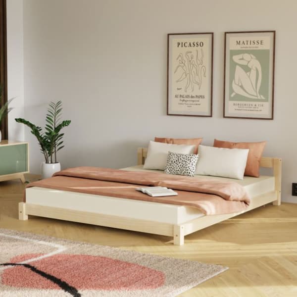 COMFY Skandinavisk dubbelsäng 160 x 200 vit