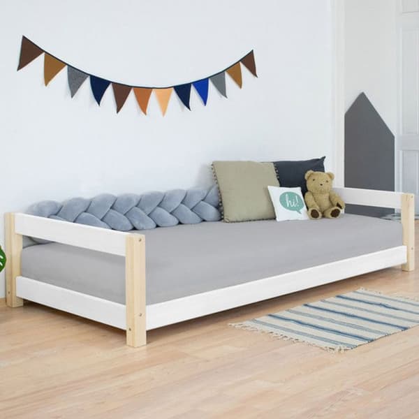 KIDDY barnsäng 90 x 190 vit och naturlig
