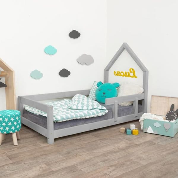 POPPI barnhyttsäng 90 x 180 grå 1