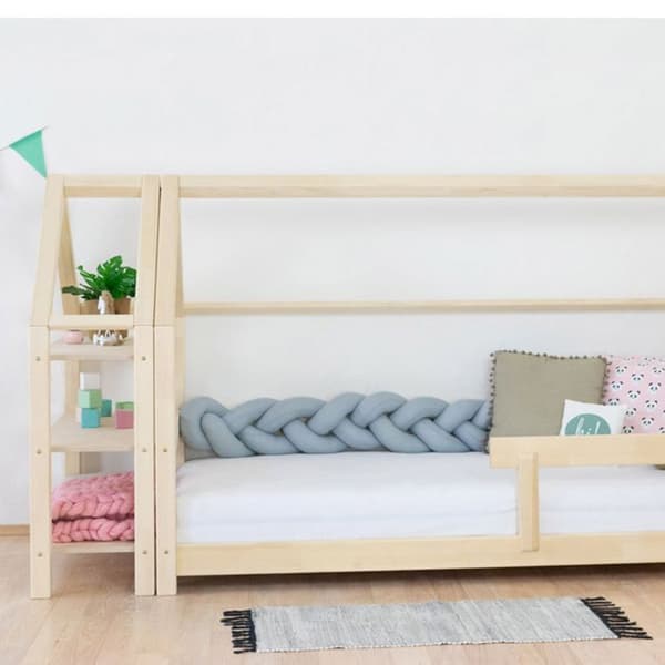 Hydda säng med hylla 90 x 180 vit