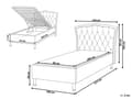 Miniatyrbillede 3 af 11: Enkeltseng med Opbevaring Beige Velour 90 x 200 Enkeltmandsseng Teenage Seng til pigeværelse Indretning Pigeseng til Børneværelse Sengeramme