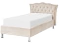 Miniatyrbillede 5 af 11: Enkeltseng med Opbevaring Beige Velour 90 x 200 Enkeltmandsseng Teenage Seng til pigeværelse Indretning Pigeseng til Børneværelse Sengeramme