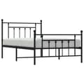 Miniatyrbilde 3 av 10: vidaXL Sengeramme i metall med hode- og fotgavl svart 107x203 cm