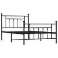 Miniatyrbilde 4 av 10: vidaXL Sengeramme i metall med hode- og fotgavl svart 107x203 cm