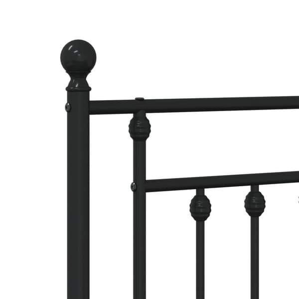 vidaXL Sengeramme i metall med hode- og fotgavl svart 107x203 cm