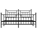 Miniatyrbillede 5 af 10: vidaXL sengeramme med sengegavl og fodgærde 160x200 cm metal sort