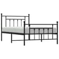 Miniatyrbilde 5 av 10: vidaXL Sengeramme i metall med hode- og fotgavl svart 100x200 cm
