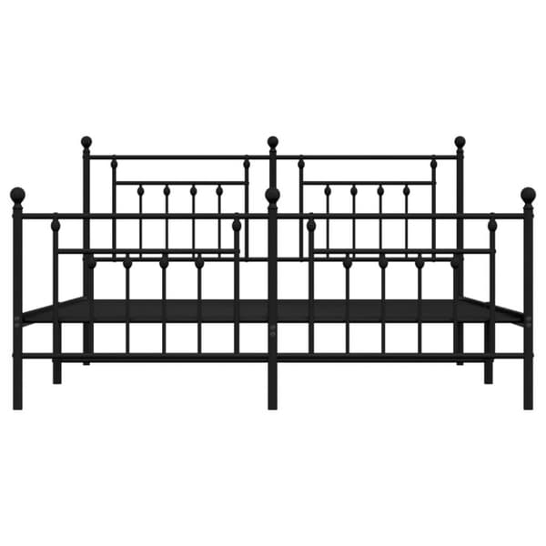 vidaXL Metallisängynrunko ilman patjaa päätylevy musta 180x200 cm