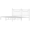 Miniatyrbilde 7 av 10: vidaXL Sengeramme i metall med sengegavl hvit 180x200 cm