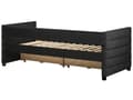 Miniatyrbilde 9 av 11: Dagseng Svart Fløyel 90 x 200 cm Tuftet Lamellramme Skuffer Glamorøs stil Enkeltseng Soverom