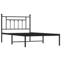 Miniatyrbillede 3 af 10: vidaXL sengeramme med sengegavl 100x200 cm metal sort