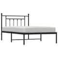 Miniatyrbillede 5 af 10: vidaXL sengeramme med sengegavl 100x200 cm metal sort