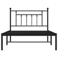 Miniatyrbillede 6 af 10: vidaXL sengeramme med sengegavl 100x200 cm metal sort