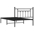 Miniatyrbillede 8 af 10: vidaXL sengeramme med sengegavl 100x200 cm metal sort