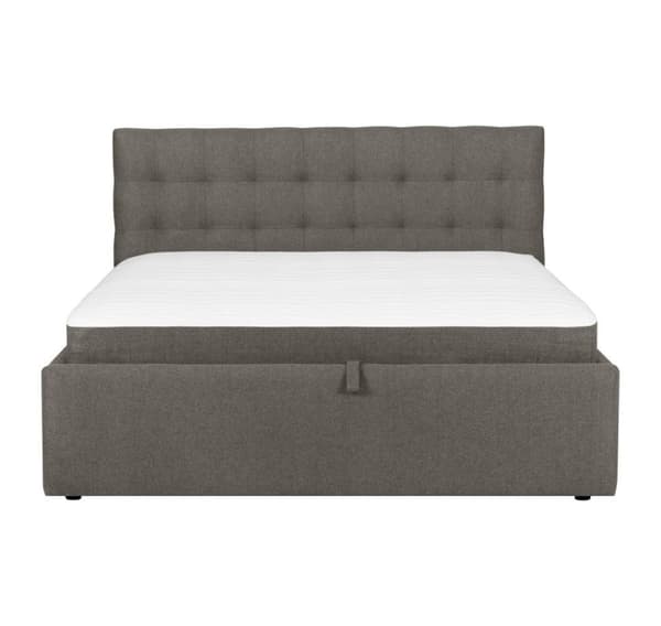 Mannermainen sänky LEENA 160x200cm, patjalla, tumma beige