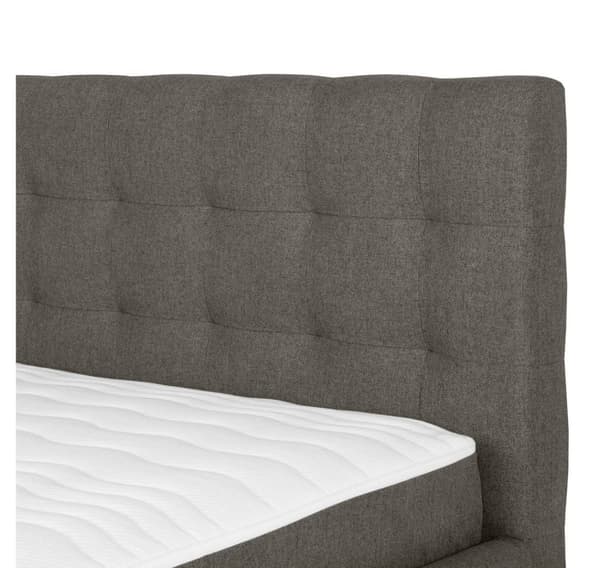 Mannermainen sänky LEENA 160x200cm, patjalla, tumma beige