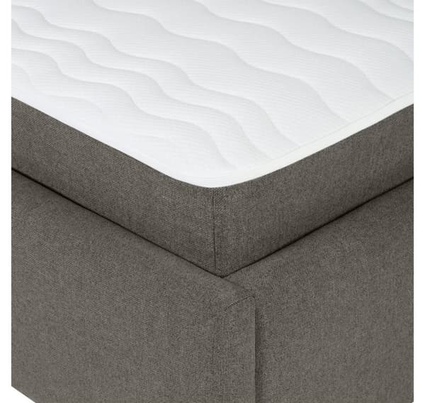 Mannermainen sänky LEENA 160x200cm, patjalla, tumma beige
