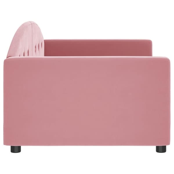 vidaXL Dagbädd rosa 90x200 cm sammet