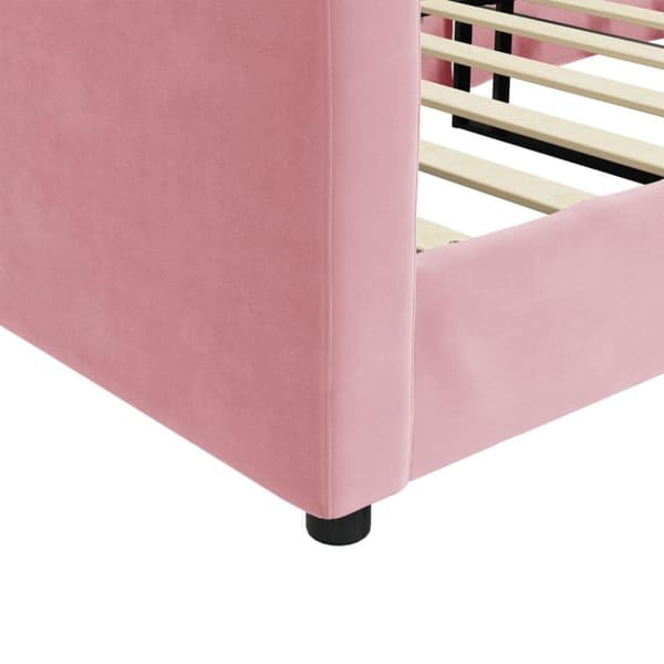 vidaXL Dagbädd rosa 90x200 cm sammet