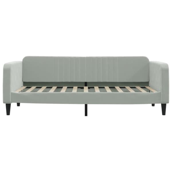 vidaXL Dagbädd ljusgrå 90x200 cm sammet