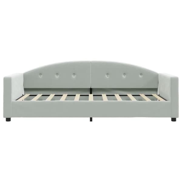 vidaXL daybed 80x200 cm velour lysegrå