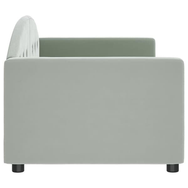vidaXL daybed 80x200 cm velour lysegrå