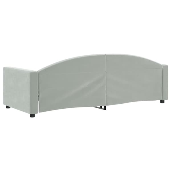 vidaXL daybed 80x200 cm velour lysegrå
