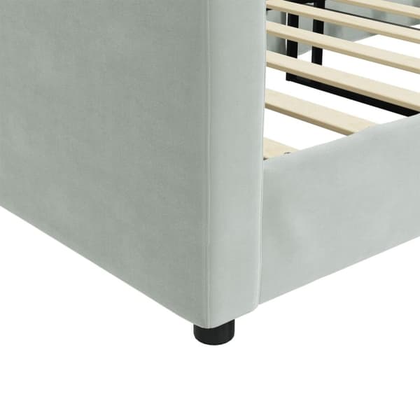 vidaXL daybed 80x200 cm velour lysegrå