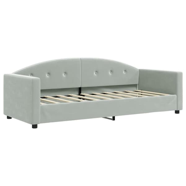 vidaXL daybed 80x200 cm velour lysegrå