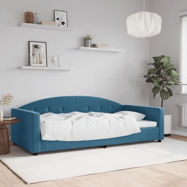 vidaXL Dagbädd blå 100x200 cm sammet