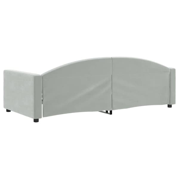 vidaXL Dagbädd ljusgrå 90x190 cm sammet