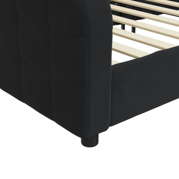 vidaXL Dagbädd svart 100x200 cm sammet