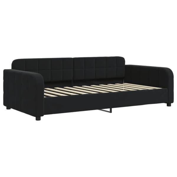 vidaXL Dagbädd svart 100x200 cm sammet