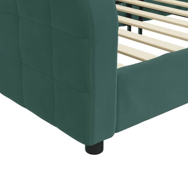 vidaXL Dagbädd mörkgrön 90x200 cm sammet