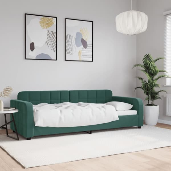 vidaXL Dagbädd mörkgrön 80x200 cm sammet