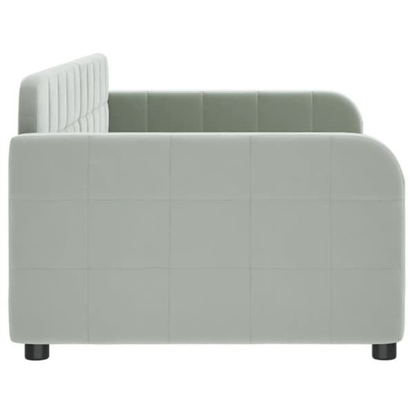 vidaXL daybed 90x200 cm velour lysegrå