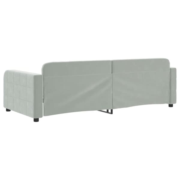 vidaXL daybed 90x200 cm velour lysegrå