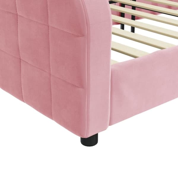 vidaXL Dagbädd rosa 90x200 cm sammet