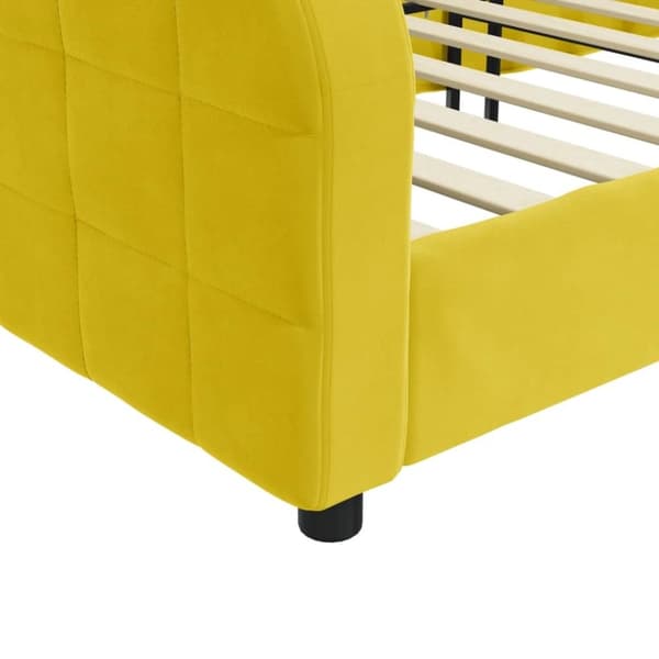 vidaXL Dagbädd gul 80x200 cm sammet