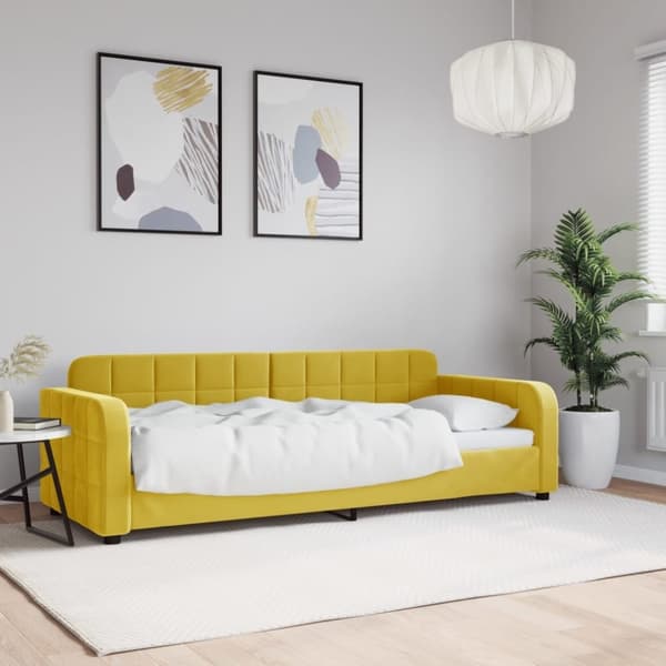 vidaXL Dagbädd gul 80x200 cm sammet