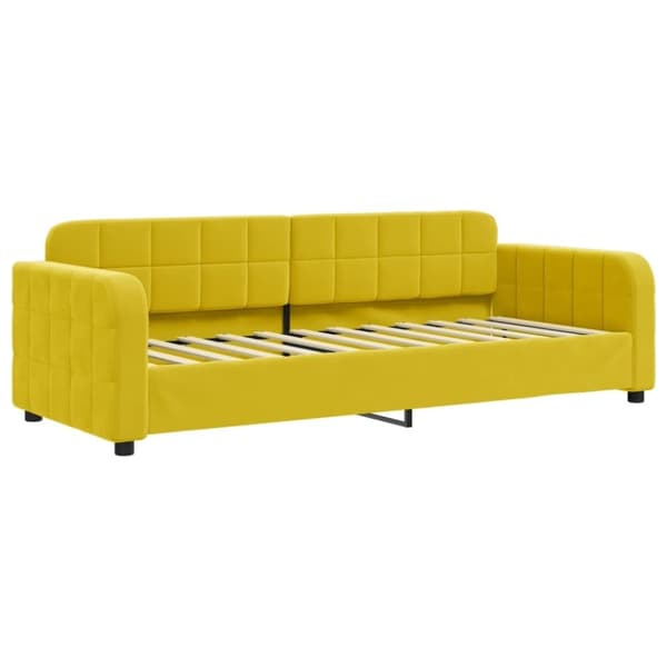 vidaXL Dagbädd gul 80x200 cm sammet