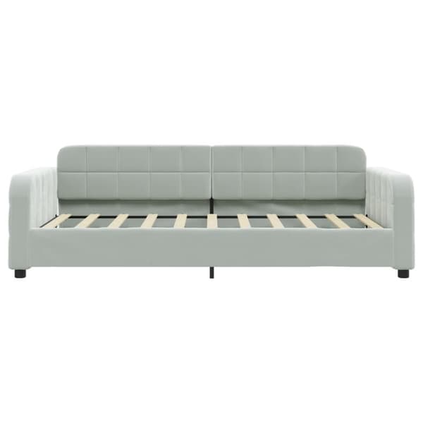 vidaXL daybed 90x190 cm velour lysegrå
