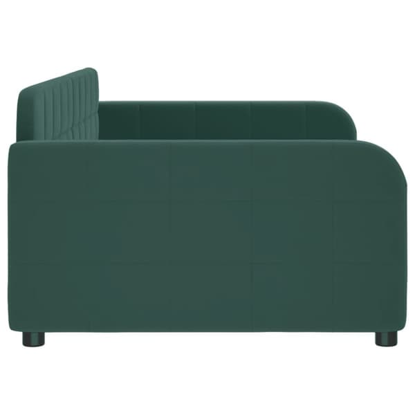 vidaXL daybed 100x200 cm velour mørkegrøn